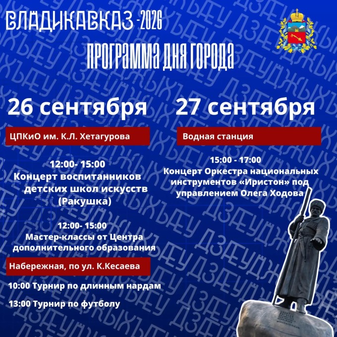 День города во Владикавказе отметят в сокращённом формате