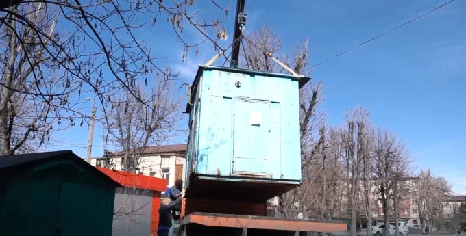 Незаконно установленный гараж демонтировали во Владикавказе. 