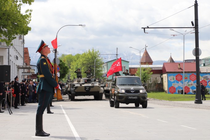 Во Владикавказе прошел парад Победы